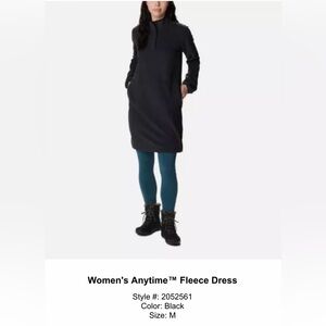Columbia Anytime Fleece Sweater / Dress / Tunic M Black